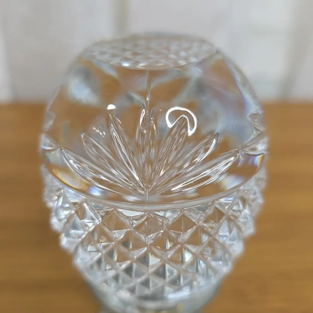 Vintage Avon Majestic Paperweight Crystal Egg France set in Pewter‎ base